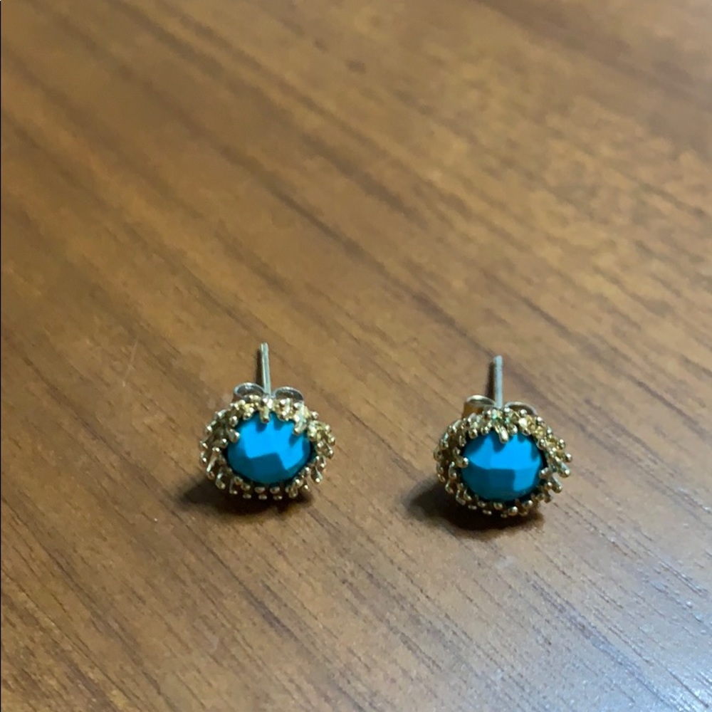 Kendra Scott turquoise and gold earrings
